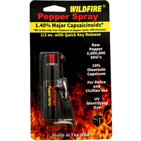 Wildfire 1.4% MC 1/2 oz pepper spray belt clip and quick release keychain